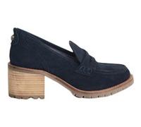 White Stuff Gigi Heeled Loafer Dark Navy Taille: 3 | Mocassins Outlet | Femme | Bleu