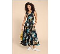 White Stuff Gigi Linen Blend Maxi Dre Black Printed Taille: 6 REGULAR | Robes Outlet | Femme | Blanche