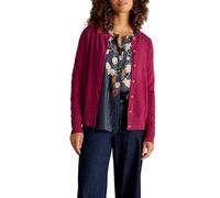 White Stuff Gilet Lulu de - Manches Longues, col Rond, Coupe Classique, Maille de Coton - Violet foncé - Taille 44