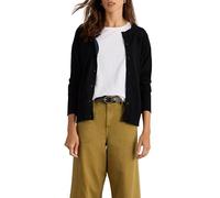 White Stuff Gilet Lulu pour Femme de - Pull décontracté à Manches Longues avec détails de Boutons - Noir Pur - Taille 42