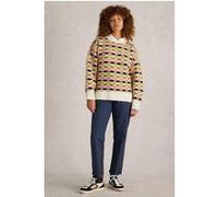 White Stuff Gina Geo Jumper Natural Multi Taille: 18 | Pulls en Maille Outlet | Femme