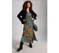 White Stuff Hope Bias Cut Dress Navy Multi Taille: 8 REGULAR | Robes longues Outlet | Femme | Bleu