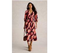 White Stuff Lucy Midi Dress Plum Print Taille: 6 PETITE | Robes Outlet | Femme | Magenta