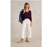 White Stuff Maggie V Neck Jumper Dark Plum Taille: 6 REGULAR | Pulls en Maille Outlet | Femme | Magenta