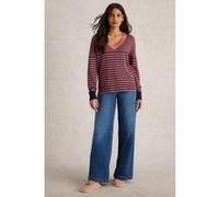 White Stuff Maggie V Neck Jumper Pink Multi Taille: 8 | Pulls Outlet | Femme | Rose