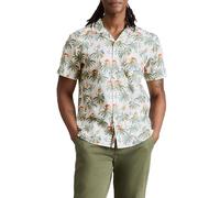 White Stuff Men's Hayle SS Monkey Print - Kurzarm Shirt mit Allover-Druck - White PR - Größe M REG
