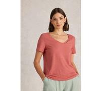 White Stuff Nadia Short Sleeve Tee Mid Coral Taille: 10 | Chemises Outlet | Femme | Orange