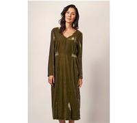 White Stuff Nadia Velvet Dre Dark Chartreuse Taille: 6 | Robes Outlet | Femme | Vert