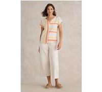 White Stuff Nelly Notch Neck Tee Natural Taille: 18 | Chemises Outlet | Femme