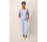 White Stuff Nelly Printed Tee Blue Printed Taille: 22 REGULAR | Chemises Outlet | Femme | Bleu