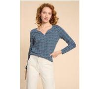 White Stuff Nelly Tee Blue Printed Taille: 18 | Manches longues Outlet | Femme | Bleu