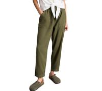 White Stuff Pantalon en Lin mélangé Elle pour Femme de - Confort décontracté - Vert Kaki - Taille 42/R