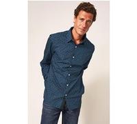 White Stuff Party Geo Printed Shirt Dark Navy Taille: S | Casual chemises Outlet | Homme | Bleu