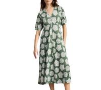 White Stuff Robe Megan en Jersey - Manches Longues et col V, conçue pour Le Confort et Le Style - Green PR - Taille 42R