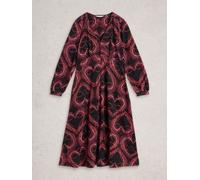 White Stuff Robe White Stuff Megan en jersey Noir/Rouge EU 42 (UK 14)