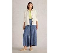 White Stuff Roxy Linen Blend Culotte Blue Multi Taille: 6 LONG | Évasés pantalons Outlet | Femme | Blanche