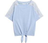 White Stuff Sara Tie Hem Top Mid Blue Taille: 18R | Chemises Outlet | Femme | Bleu
