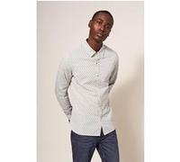 White Stuff Scandi Geo Printed Shirt Natural Taille: S | Casual chemises Outlet | Homme
