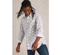 White Stuff Shoal Fish Printed Shirt White Print Taille: M | Chemises d'affaires Outlet | Homme | Blanche