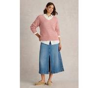 White Stuff Tammy Textured V Neck Light Pink Taille: 18 | Pulls en Maille Outlet | Femme | Rose