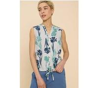 White Stuff Tulip Jersey Sleevele Shirt White Printed Taille: 6 | Tanktops Outlet | Femme | Blanche