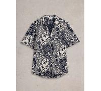 White Stuff White Stuff Annie Manches courtes 100% Coton Jersey Chemises marine EU 42 (UK 14)