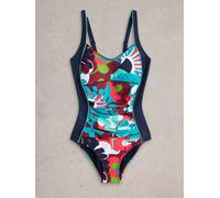 White Stuff White Stuff Aqua Blue Splash Control Swimsuit
