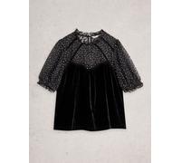 White Stuff White Stuff Black Lexi Velvet Top