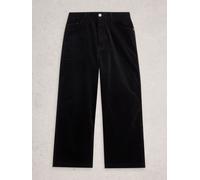 White Stuff White Stuff Black Tia Velvet Wide Leg Crop Trousers