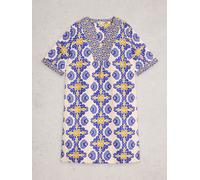 White Stuff White Stuff Blue Ash Linen Dress Blue EU 52 (UK 24)