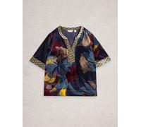 White Stuff White Stuff Blue Ash Velvet Top