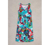 White Stuff White Stuff Blue Heidi 100% Cotton Jersey Dress Blue XL (EU 48-50)