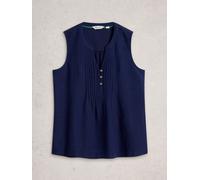 White Stuff White Stuff Blue Poppy Linen Blend Top