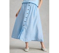 White Stuff White Stuff Blue Riley Linen Midi Skirt Blue EU 40 (UK 12)