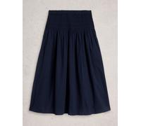 White Stuff White Stuff Blue Suri Shirred Midi Skirt Blue EU 48 (UK 20)