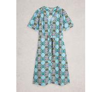 White Stuff White Stuff Blue Val Linen Blend Dress Blue 40