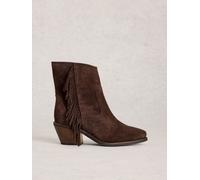 White Stuff White Stuff Brown Cherry Fringe Ankle Boots