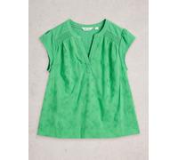 White Stuff White Stuff Green Amelia Embroidery Top