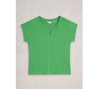 White Stuff White Stuff Green Nelly Notch Neck Tee