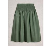 White Stuff White Stuff Green Suri Shirred Midi Skirt Green EU 48 (UK 20)
