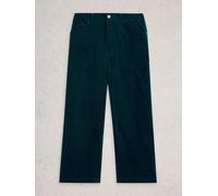 White Stuff White Stuff Green Tia Velvet Wide Leg Crop Trousers