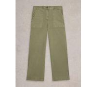 White Stuff White Stuff Green Twister Chino Wide Leg Trousers