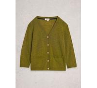 White Stuff White Stuff Khaki Green Nova Linen Blend Cardigan