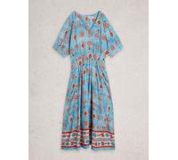 White Stuff White Stuff Light Blue Kate Linen Blend Dress Light Blue EU 46 (UK 18)
