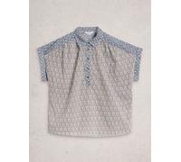 White Stuff White Stuff Light Blue Orla Pop Over Shirt Light Blue EU 46 (UK 18)