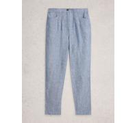 White Stuff White Stuff Light Blue Rowena 100% Linen Trousers