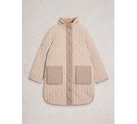 White Stuff White Stuff Natural Carmel Borg Lined Quilted Coat