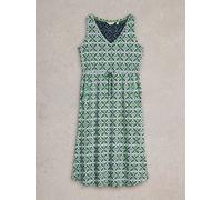 White Stuff White Stuff Olive Green Heidi 100% Cotton Jersey Dress Olive Green 2X-Large