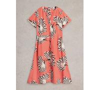 White Stuff White Stuff Pink Iris 100% Linen Dress Pink 12