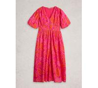 White Stuff White Stuff Pink Leela Midi Dress Pink EU 52 (UK 24)